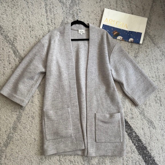 ARITZIA Wilfred Brullon Sweater 100% Merino Wool Cardigan - Picture 2 of 4